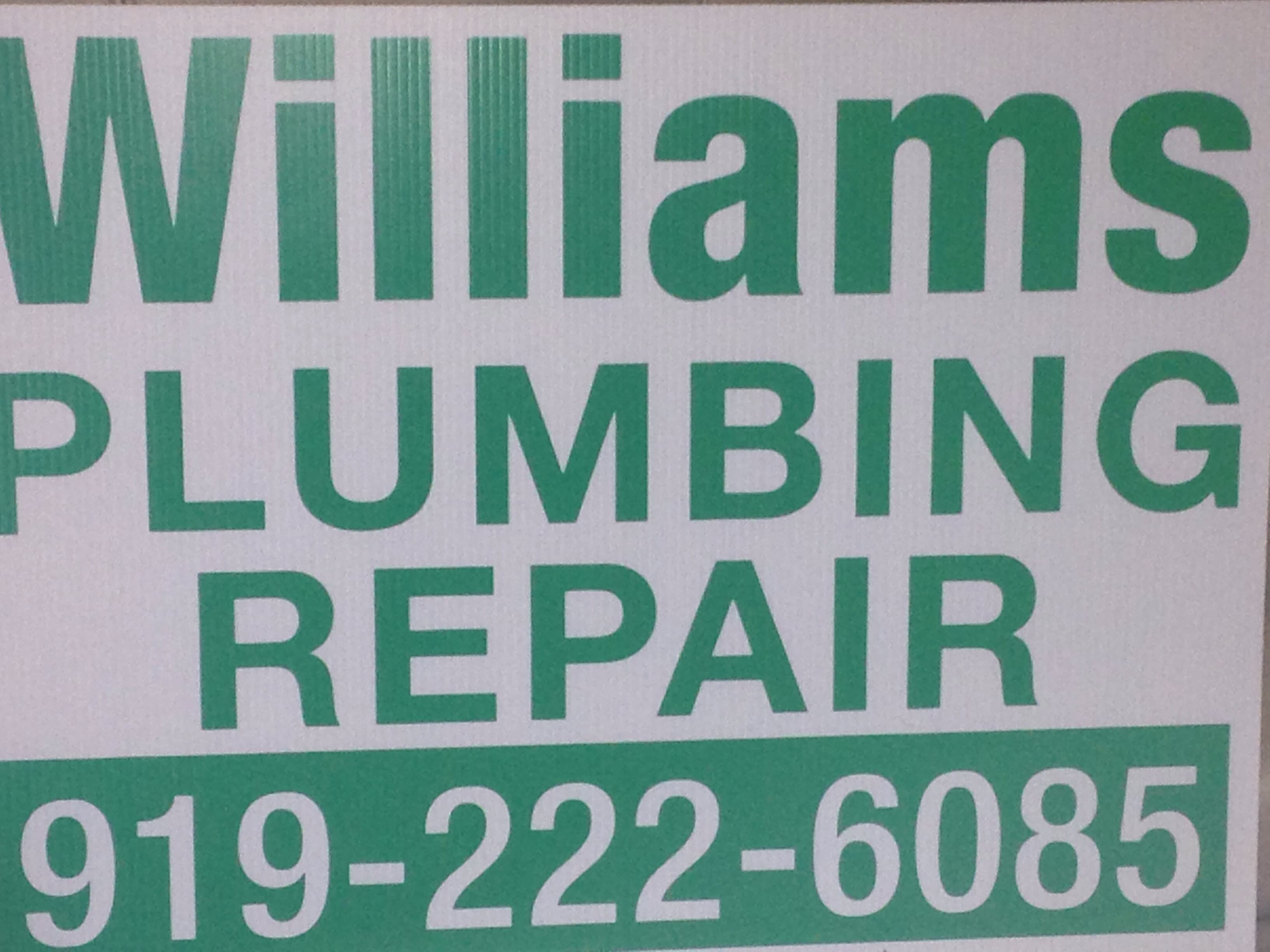 Williams plumbing repair
