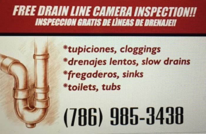 Plumbing Problems? FREE drain libe camera inspection!
